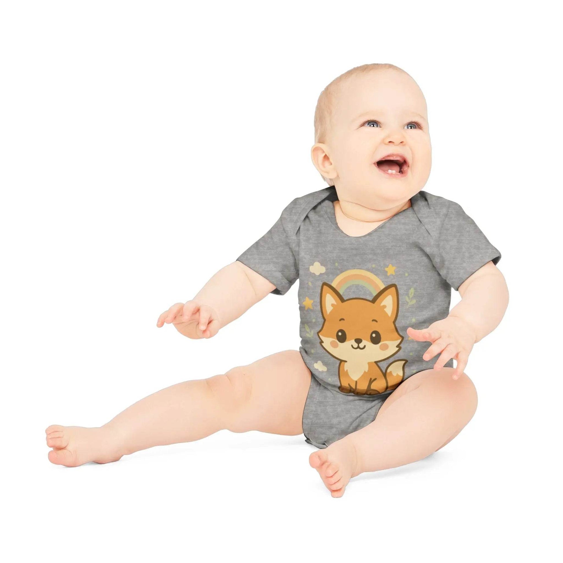 Foxy Romper – Baby Romper met Schattige Vos Design | Biologisch Katoen in 6 Kleuren - Creatieve Aap
