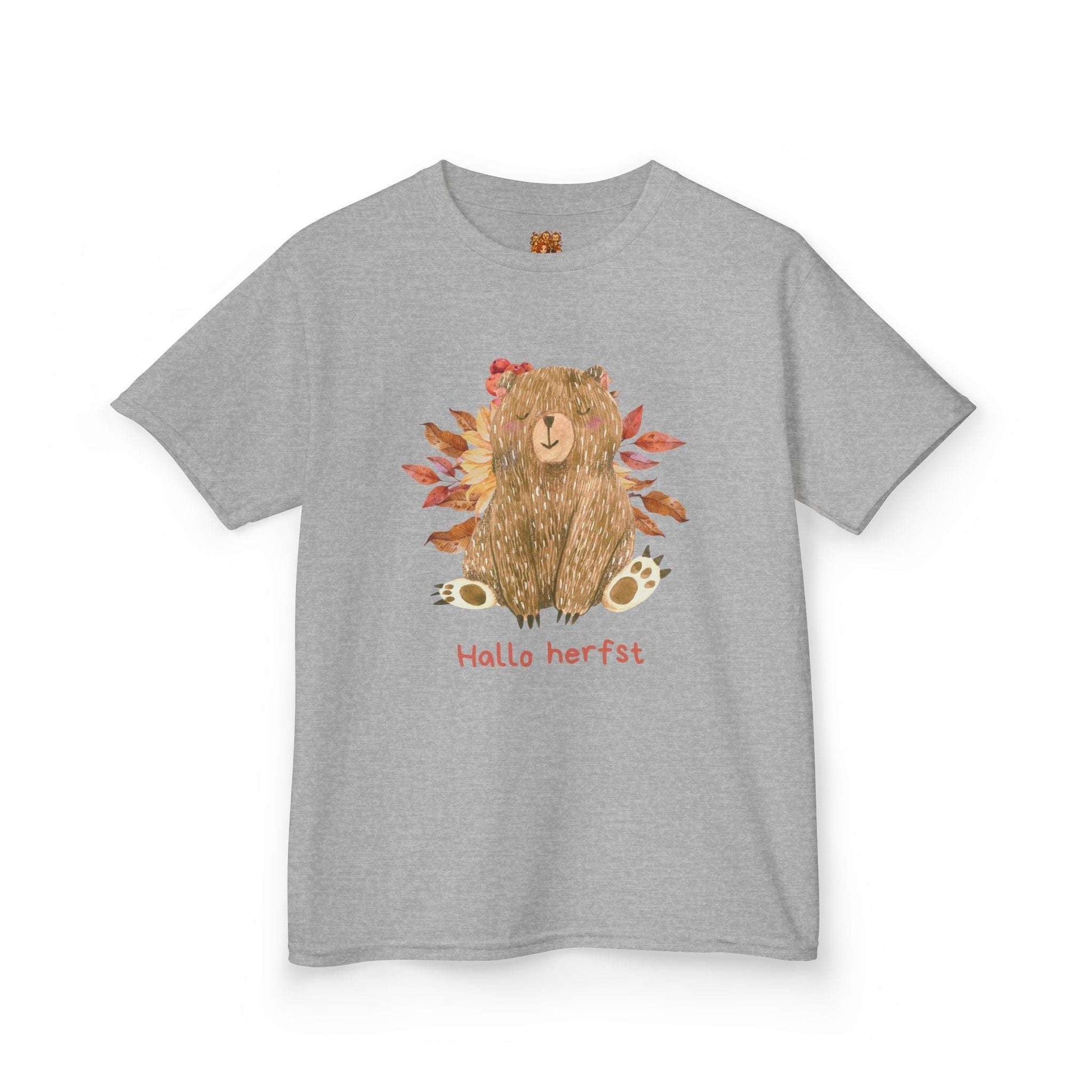Hallo Herfst beer kinder shirt Sporty Grey