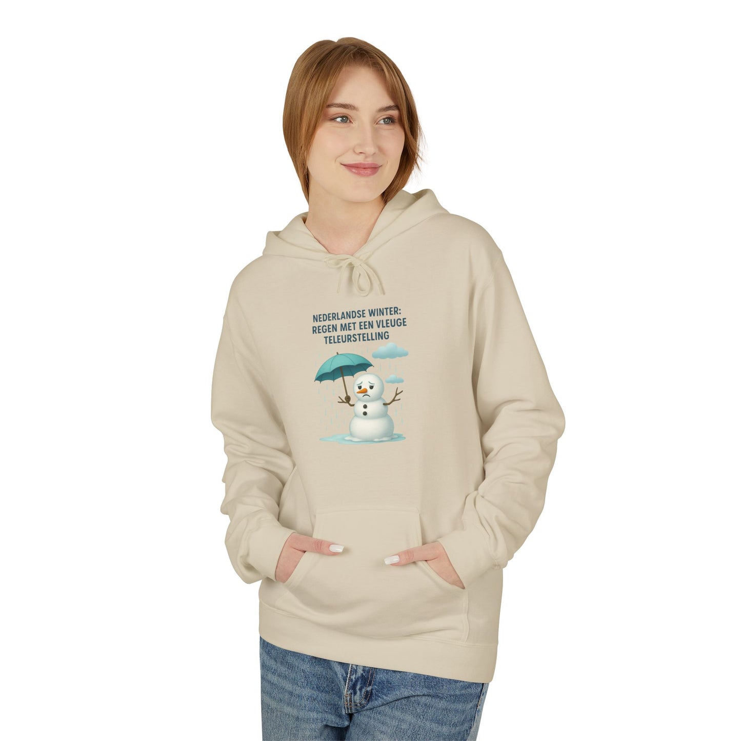 Unisex Hoodie – Nederlandse Winter: Regen met een vleugje Teleurstelling