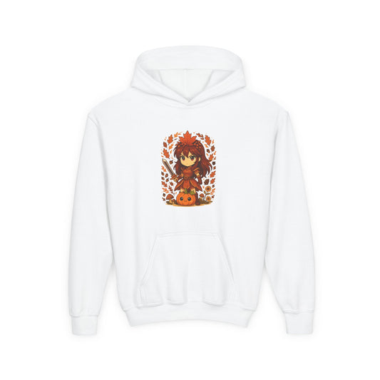 Kids hoodie warrior strijdster girl wit