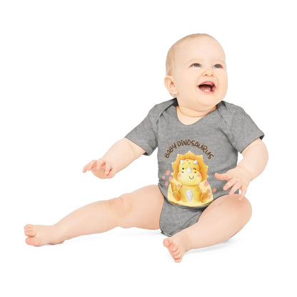 Baby Dinosaurus Romper – Schattige Triceratops Babyromper | Biokatoen in 4 Kleuren - Creatieve Aap