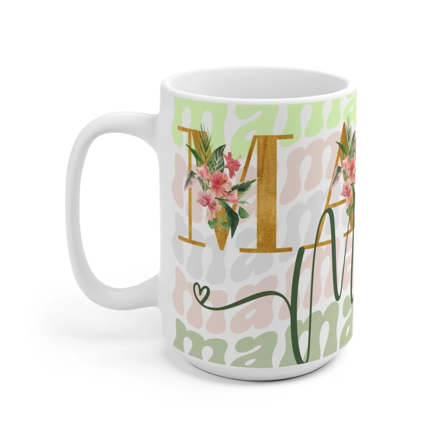 Mama Mok 330ml of 440ml | Keramiek met Bloemendesign Printify