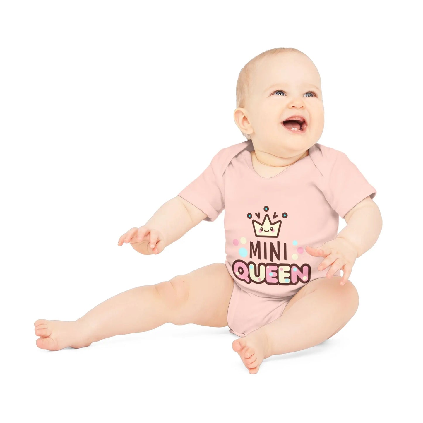 Mini Queen Romper – Schattige Baby Romper met Kroontje | Biokatoen in 4 Kleuren Printify
