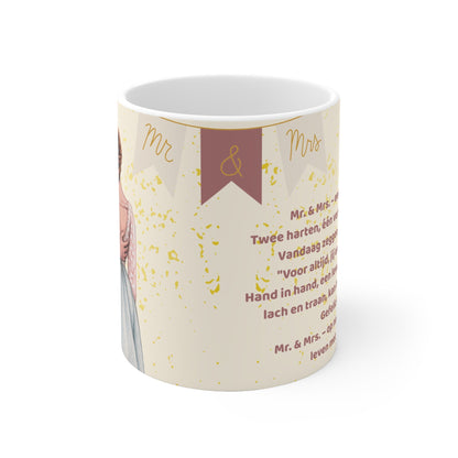 Mr. & Mrs. Trouw Mok – Romantisch Cadeau Printify