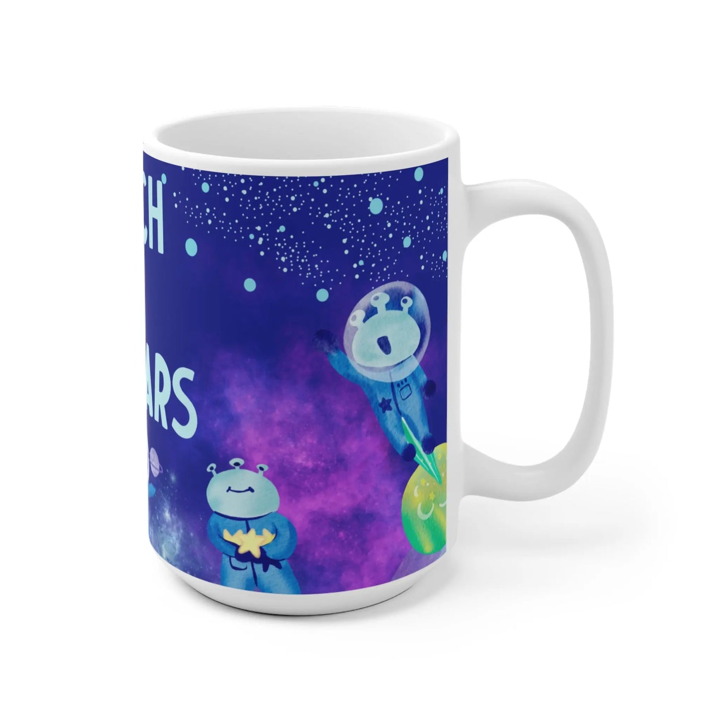 Reach for the Stars Mok – Kawaii Sterren Keramiek Mok 330 ml & 440 ml Printify