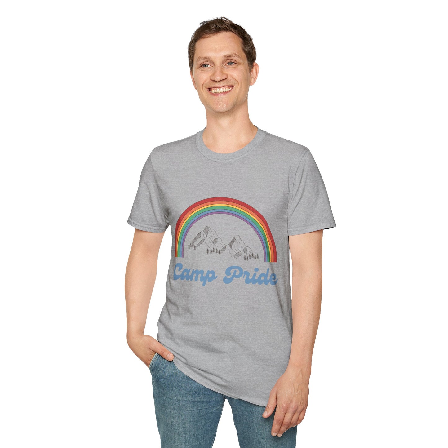 Camp Pride T-shirt – Unisex Pride Outdoor Shirt – Maten S t/m 5XL