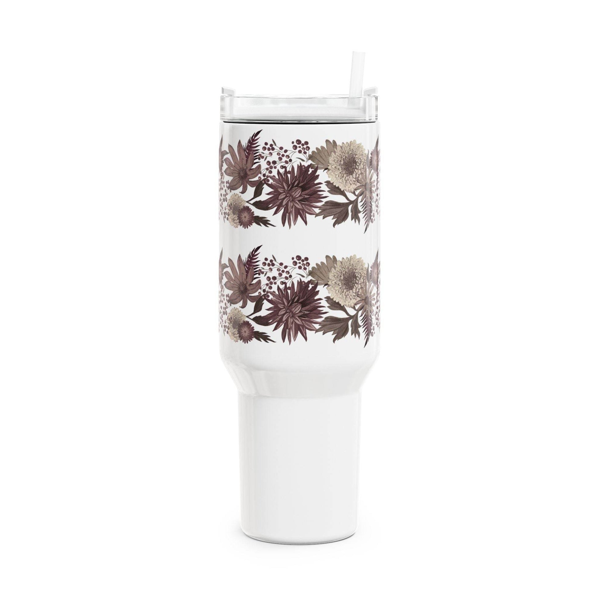 Bloemen Tumbler 1180ml – Roestvrijstaal met dubbelwandige isolatie - Creatieve Aap