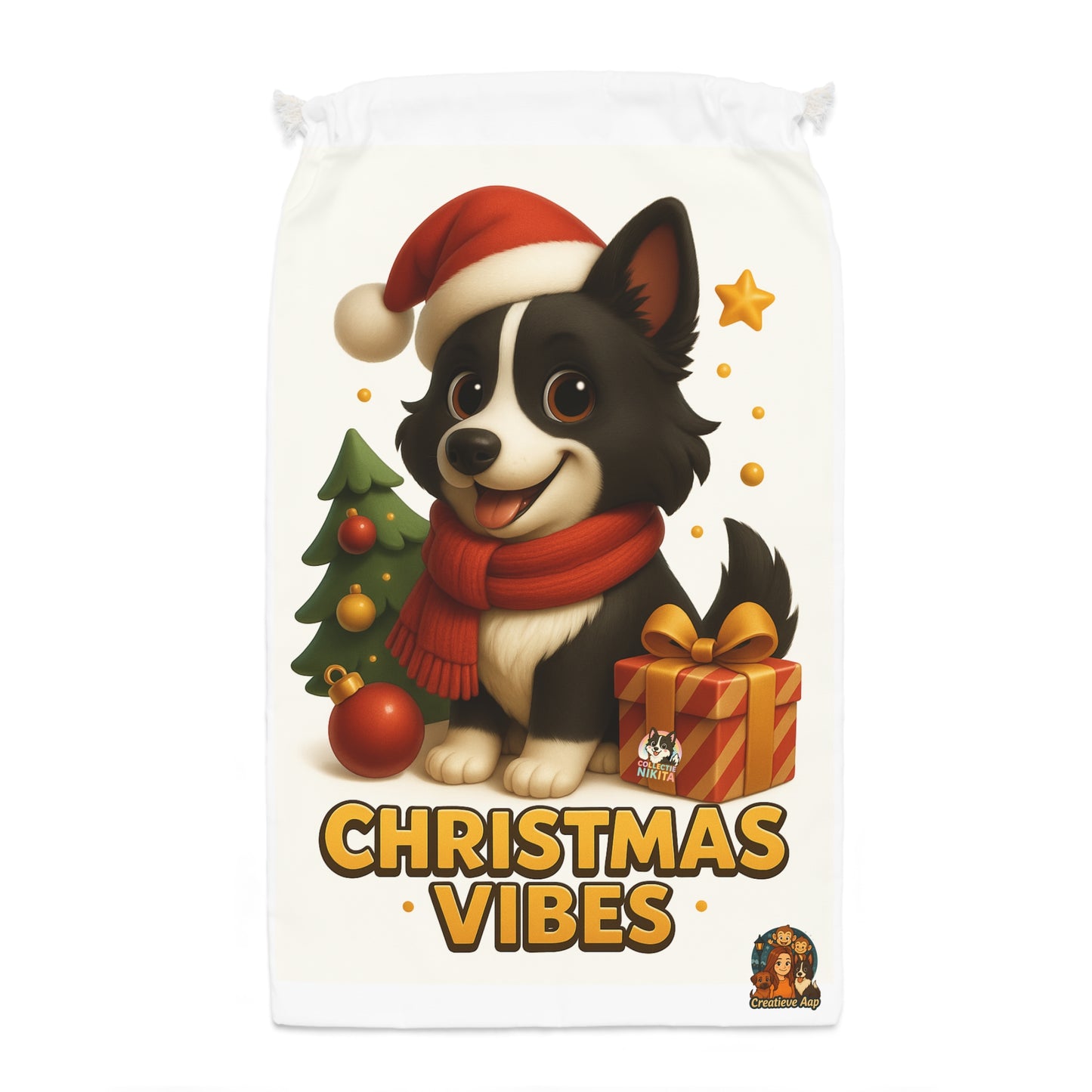 🎁 Nikita – Christmas Vibes Cadeauzak (Duurzaam & Herbruikbaar)