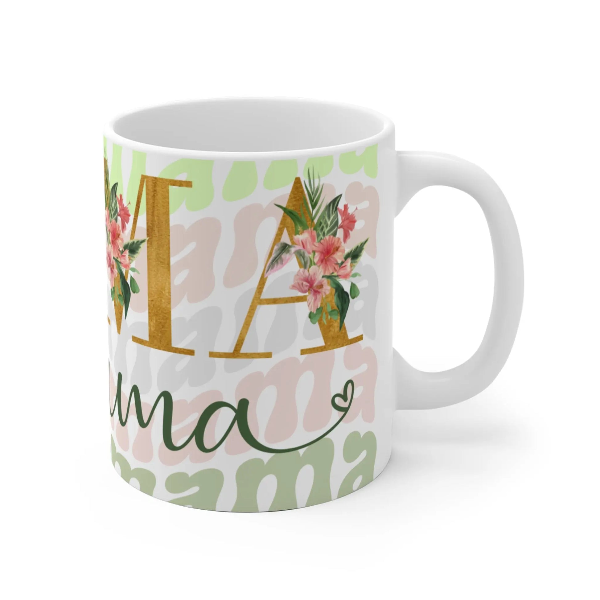 Mama Mok 330ml of 440ml | Keramiek met Bloemendesign Printify