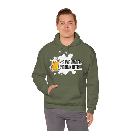 Unisex Heavy Blend™ Hooded Sweatshirt – Save Water, Drink Beer Hoodie