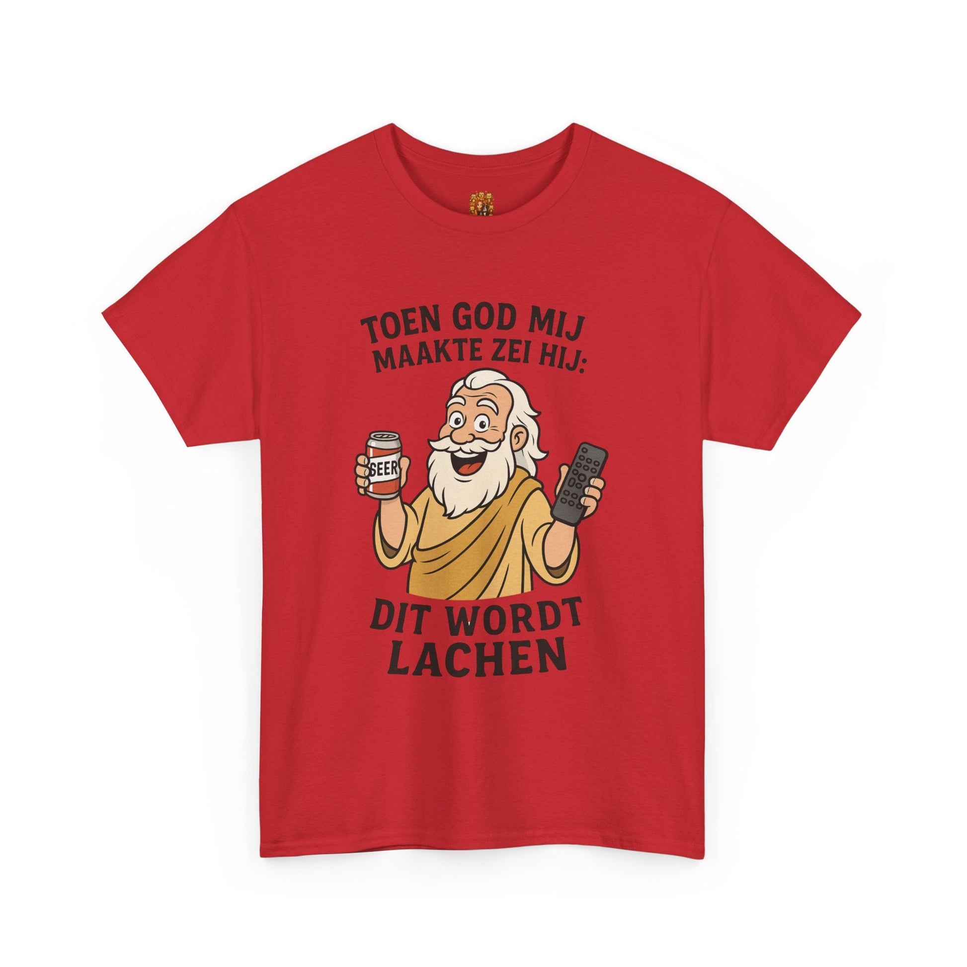 humor shirt toen god mij maakten zei hij Red