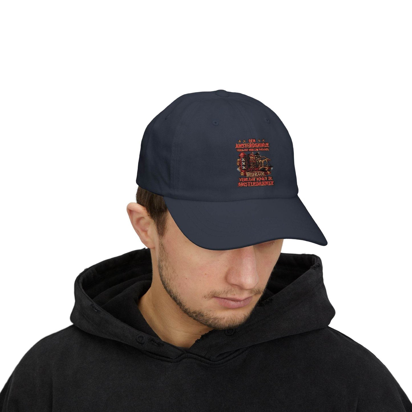 Amsterdammer Cap – Geborduurd Design 🧢🌆 - Creatieve Aap