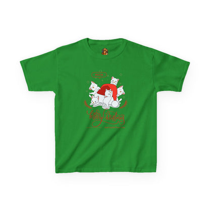 🎄 Kerst Kinder T-Shirt – Katten Kerst Collectie (Kids XS–XL)