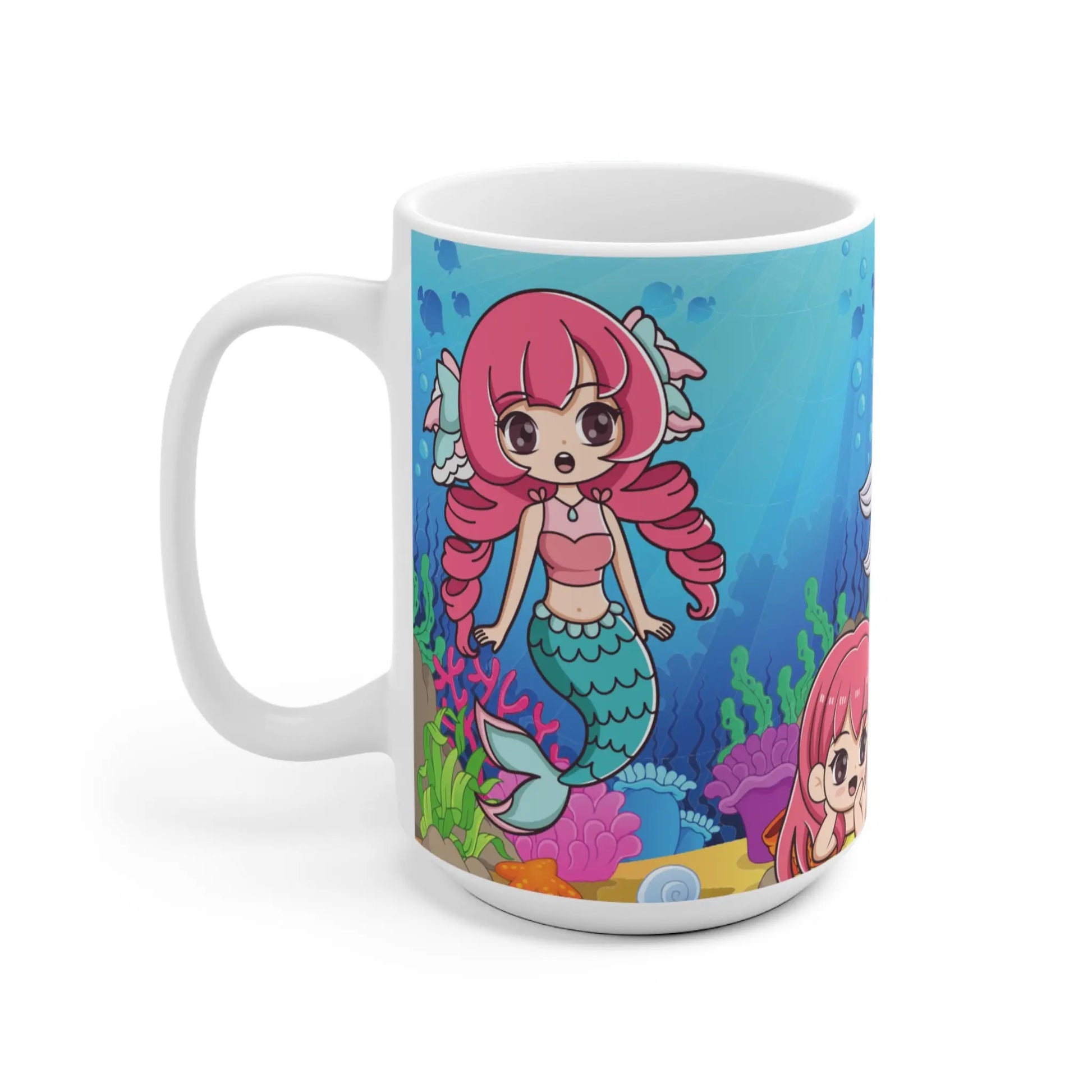 Kawaii Zeemeerminnen Mok – Keramiek 330ml of 440ml Printify