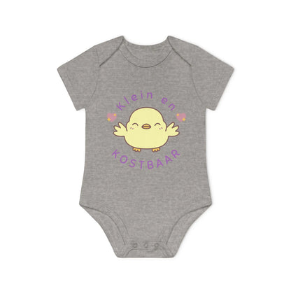 Klein en Kostbaar Romper – Babyromper met Schattig Kuikentje | Biokatoen in 4 Kleuren Printify