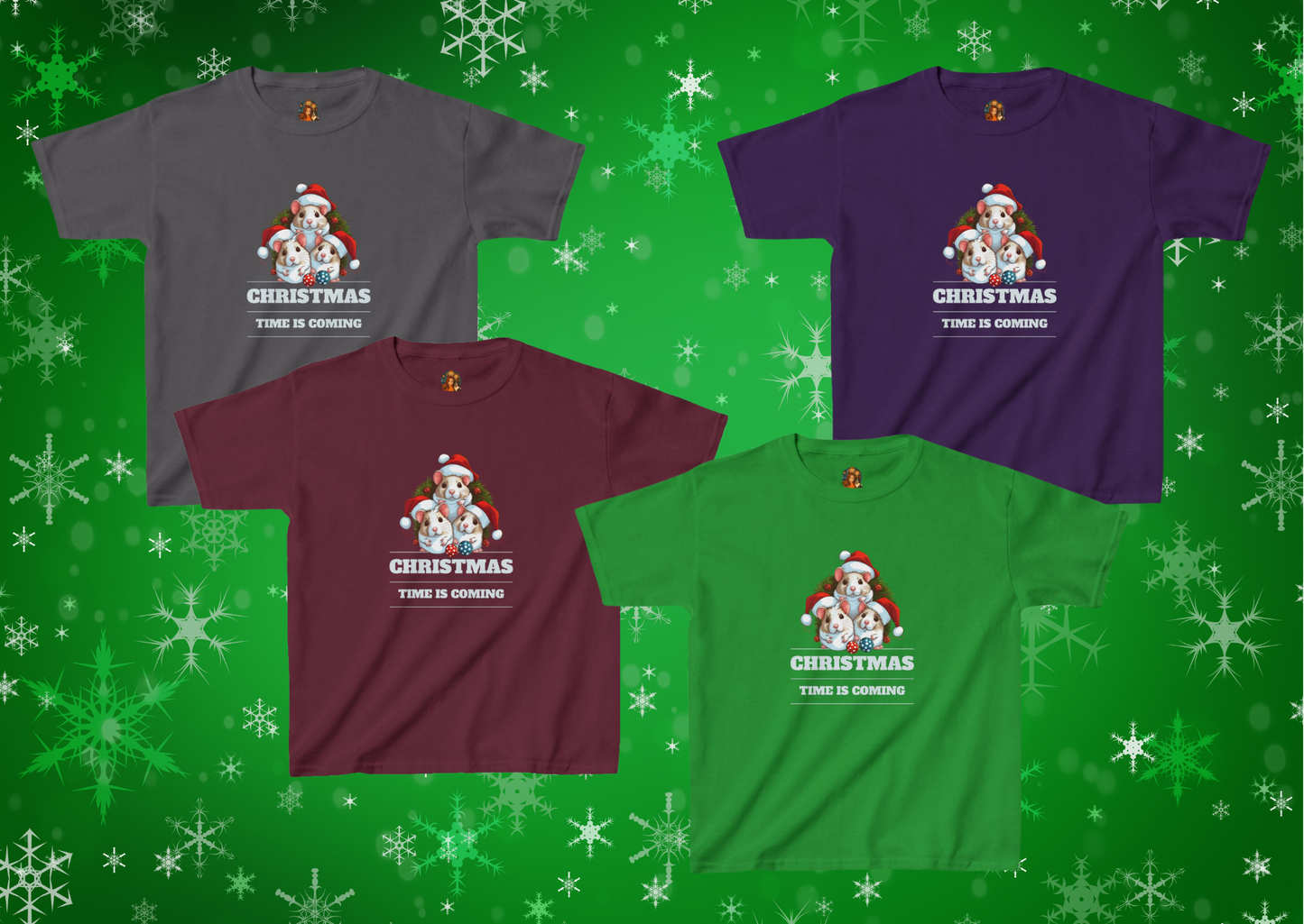 🎄 Kids Kerst T-Shirt – Christmas Time Is Coming