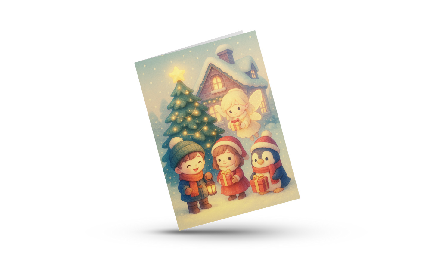 ✨ Kerst Wenskaart – Midwinter Village (A6) ✨