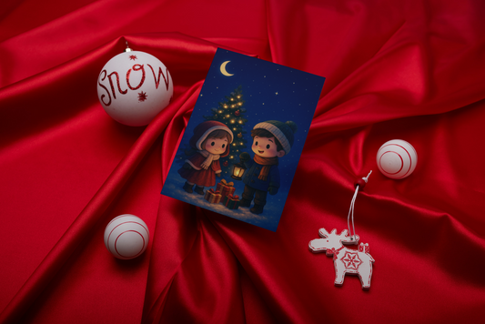 ✨ Kerst Wenskaart – Midwinter Village (A6) ✨