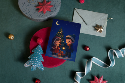 ✨ Kerst Wenskaart – Midwinter Village (A6) ✨