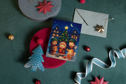 ✨Kerst Wenskaart A6 (Midwinter Village – Collectie) ✨