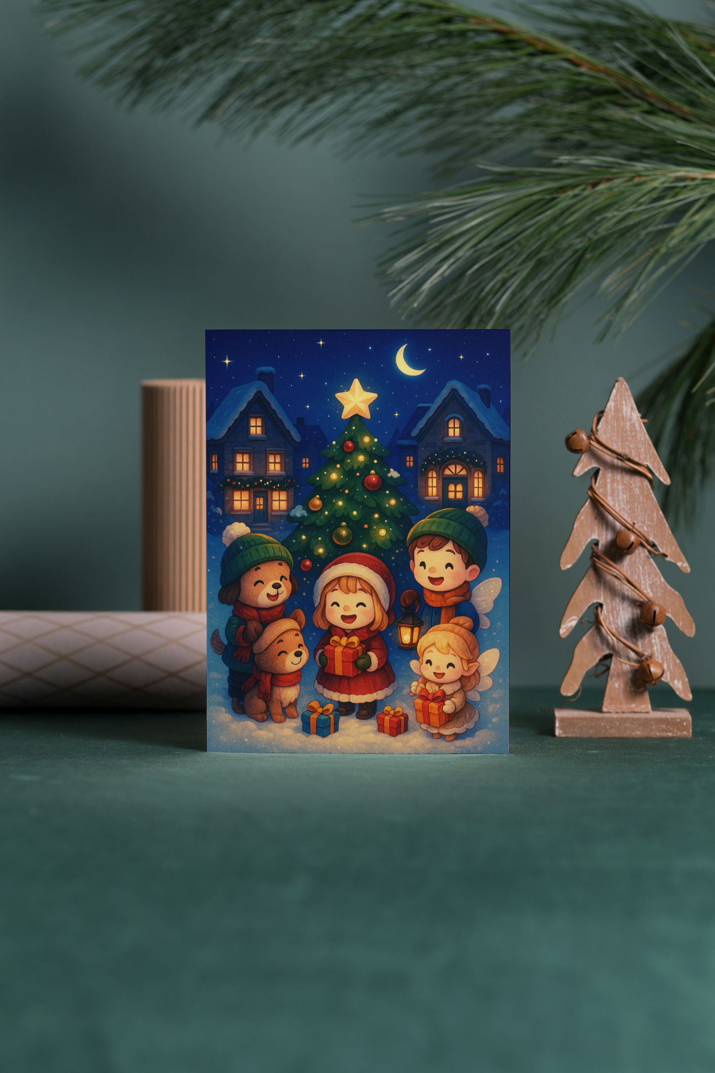 ✨Kerst Wenskaart A6 (Midwinter Village – Collectie) ✨