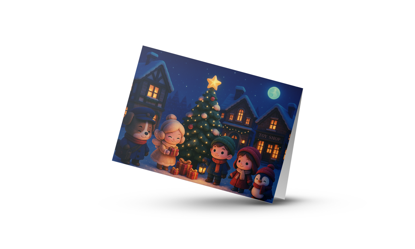 ✨ Kerst Wenskaart – Midwinter Village (A6) ✨ Kerstviering