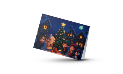 ✨ Kerst Wenskaart – Midwinter Village (A6) ✨ Kerstviering