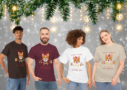 Deck the Halls Dog Treats – Kerst T-Shirt voor Volwassenen – S t/m 5XL