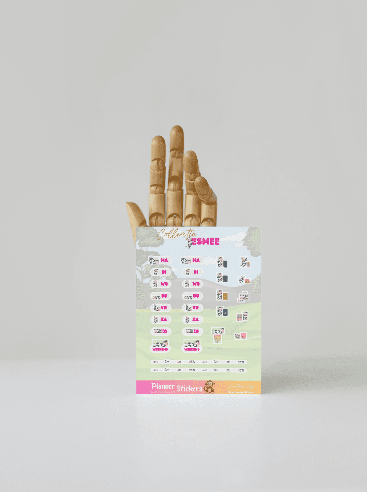 Planner Stickers Collectie Esmee de Koe - Formaat Stickervel 12 x 17 cm, Matte/Glans