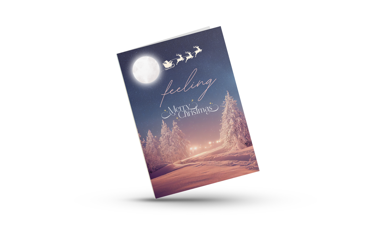 🎄 Handgemaakte Kerst Wenskaart – Feeling Christmas