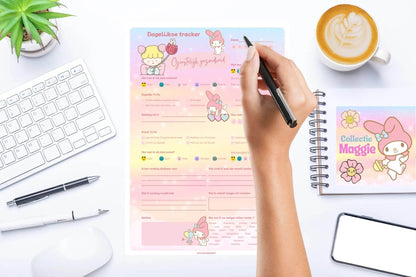 Geestelijk Gezondheid Tracker Maggie – Kawaii Dagelijkse Planner A5/A4 & PDF - Creatieve Aap