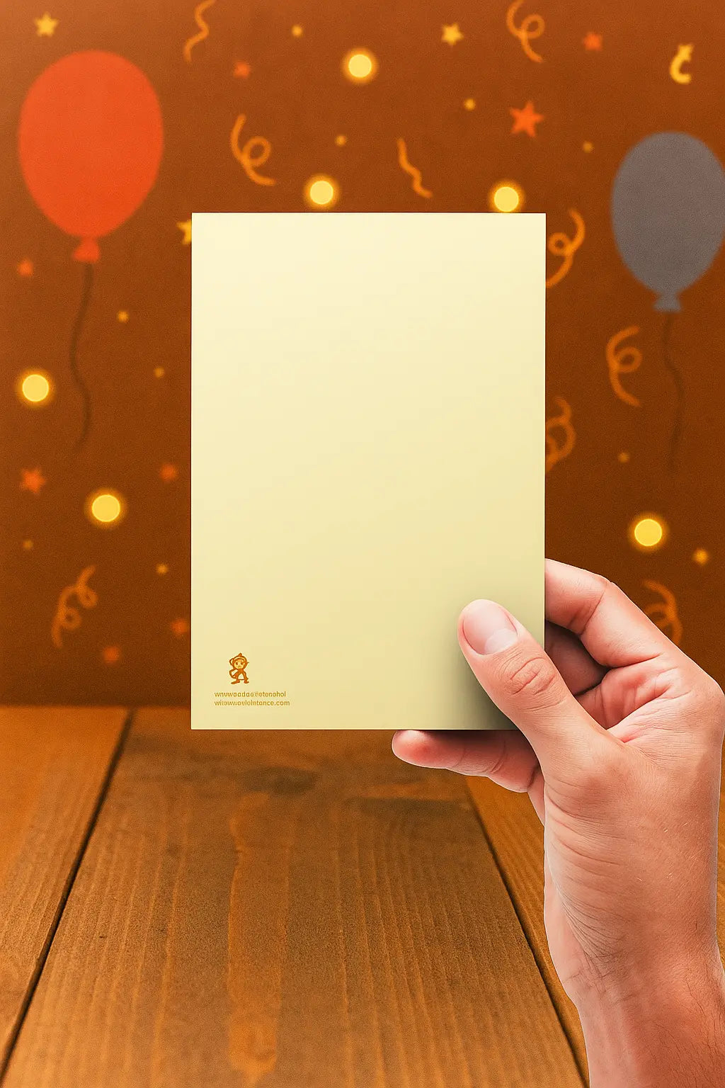 Handgemaakte A6 verjaardagskaart met retro bloemen en tekst ‘Gefeliciteerd Jarige’ in pastelkleuren