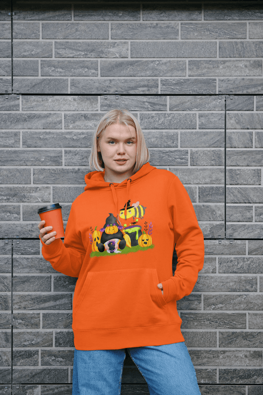 Oranje Hoodie met Capuchon - Gigi Collectie Halloween Design