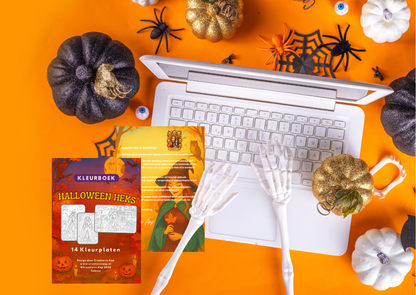 Halloween Heks Kleurboek – 14 Kleurplaten (PDF Download)