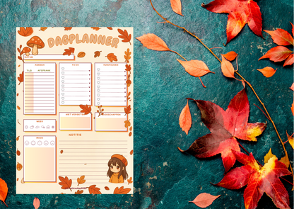 Herfst Anime Dagplanner 2025 – Digitale Printbare Planner (PDF, A4)