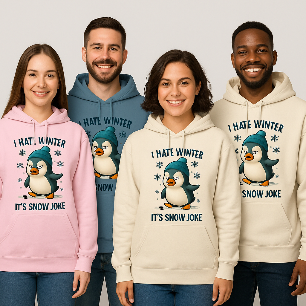 Unisex Hoodie – I Hate Winter: It’s Snow Joke