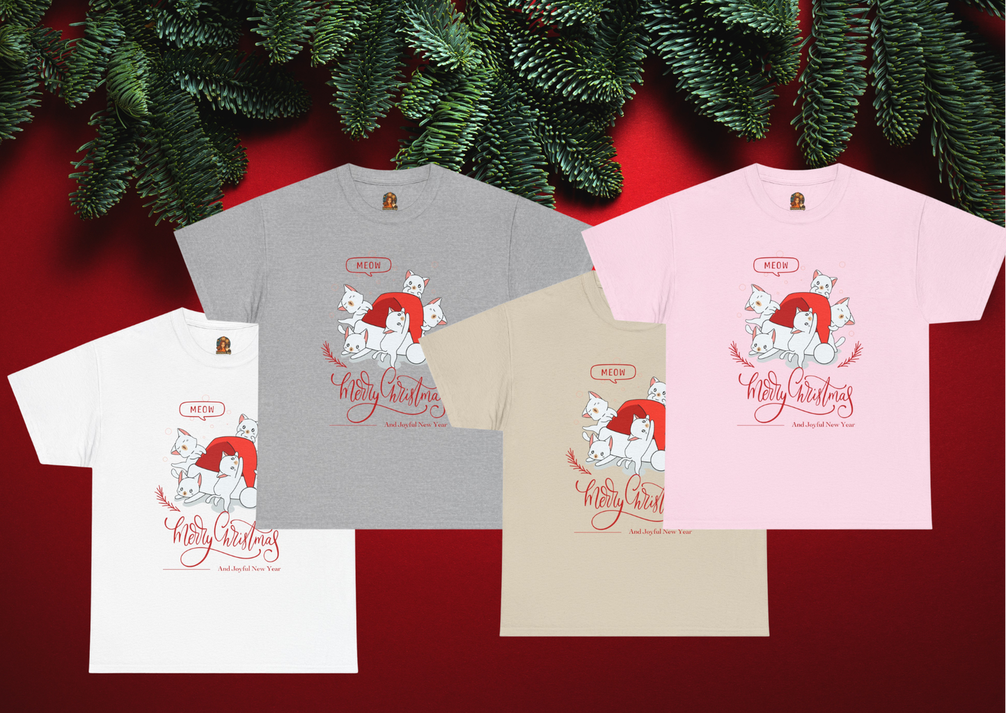 “Merry Christmas Cats” Adult Shirt