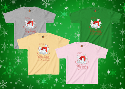 🎄 Kerst Kinder T-Shirt – Katten Kerst Collectie (Kids XS–XL)