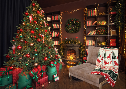 Arctic Fleece Deken – Kerst Vibes – 76×101 cm / 127×152 cm / 152×203 cm