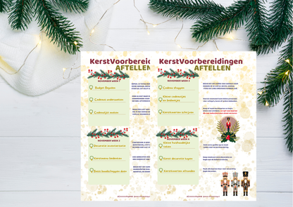 🎁 Kerst Voorbereidingen Planner – Thema Notenkrakers 2025