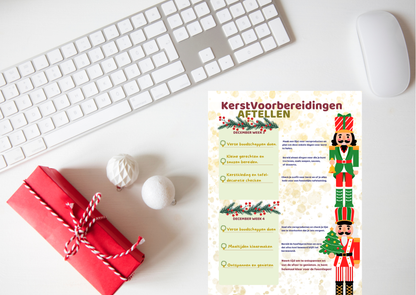 🎁 Kerst Voorbereidingen Planner – Thema Notenkrakers 2025