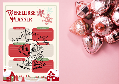 📅✨ Kerst Wekelijkse Planner – Printbare A4 PDF | Winter Editie