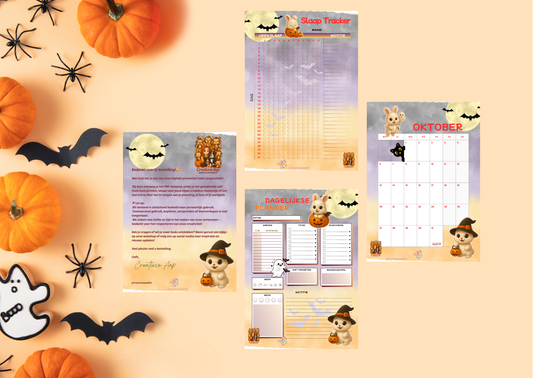 Gratis Oktober 2025 Halloween Planner – Collectie Maggie (PDF Download)