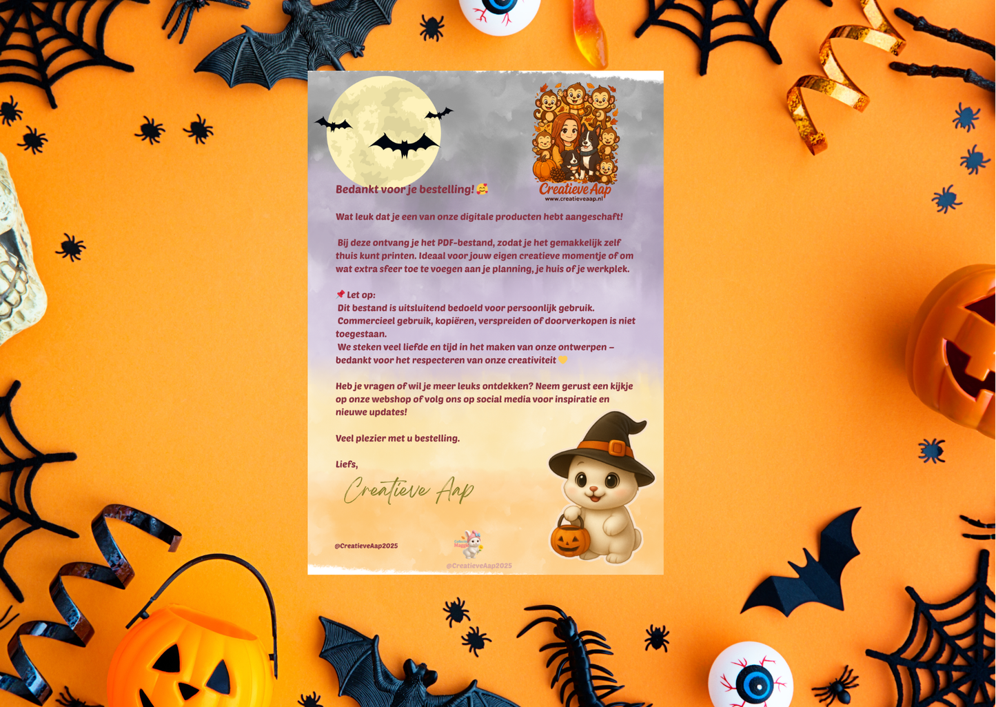 Gratis Oktober 2025 Halloween Planner – Collectie Maggie (PDF Download)
