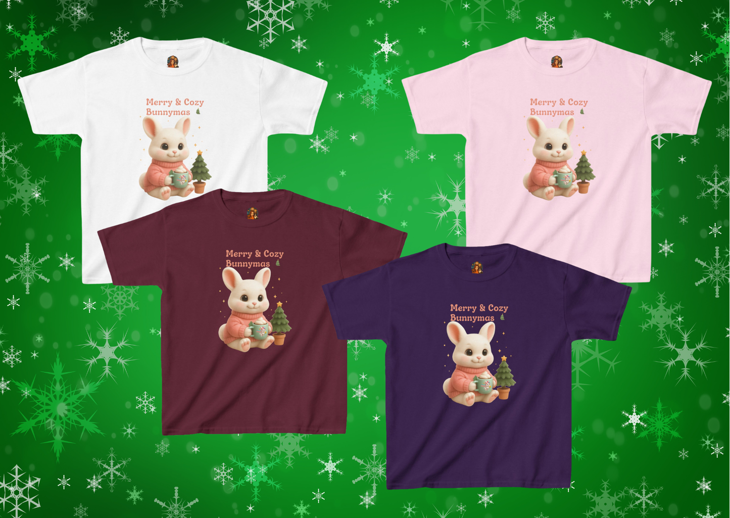 Kinder T-Shirt – Maggie Kersteditie | Merry & Cozy Bunnymas