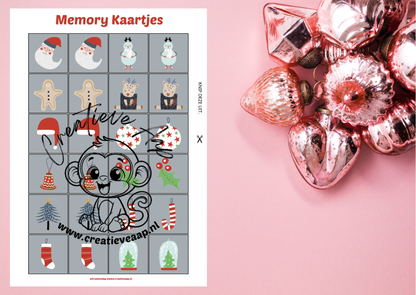 🎅❄️ Kerst Memory Kaartjes – Printbare PDF (DIY spel)
