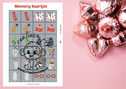 🎅❄️ Kerst Memory Kaartjes – Printbare PDF (DIY spel)