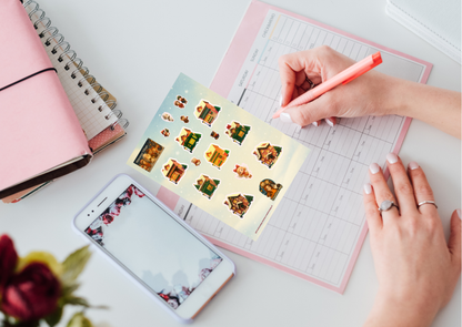 🏡✨ Midwinter Village Stickersheet – Creatieve Aap 2025