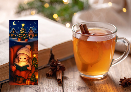 📚✨ Boekenlegger – Midwinter Story (Handgemaakt | 5,5 x 12,5 cm)