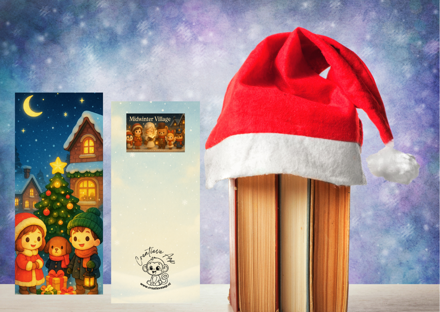 ⭐ Boekenlegger – Kerstviering (Midwinter Village Collectie) ⭐